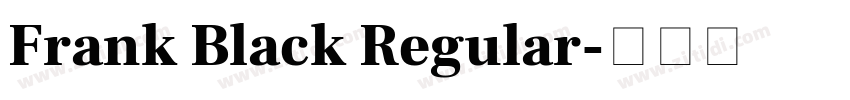 Frank Black Regular字体转换